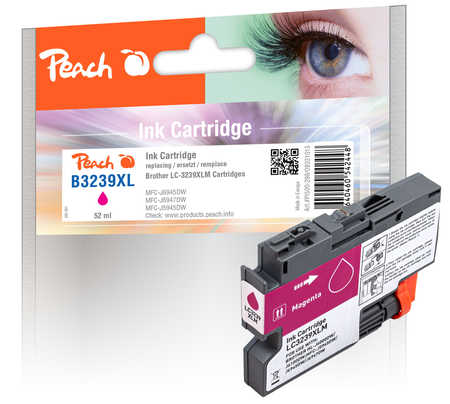 Peach Tintenpatrone magenta XL, kompatibel zu Brother LC-3239XLM