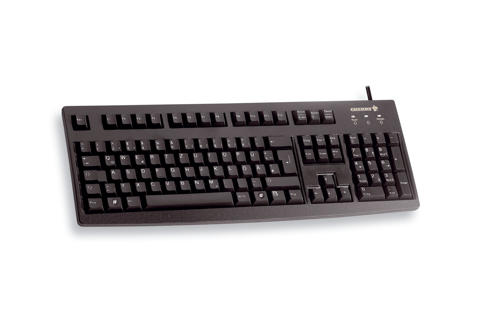 Cherry Classic Line G83-6105 - Tastatur - Laser - 105 Tasten QWERTZ - Schwarz