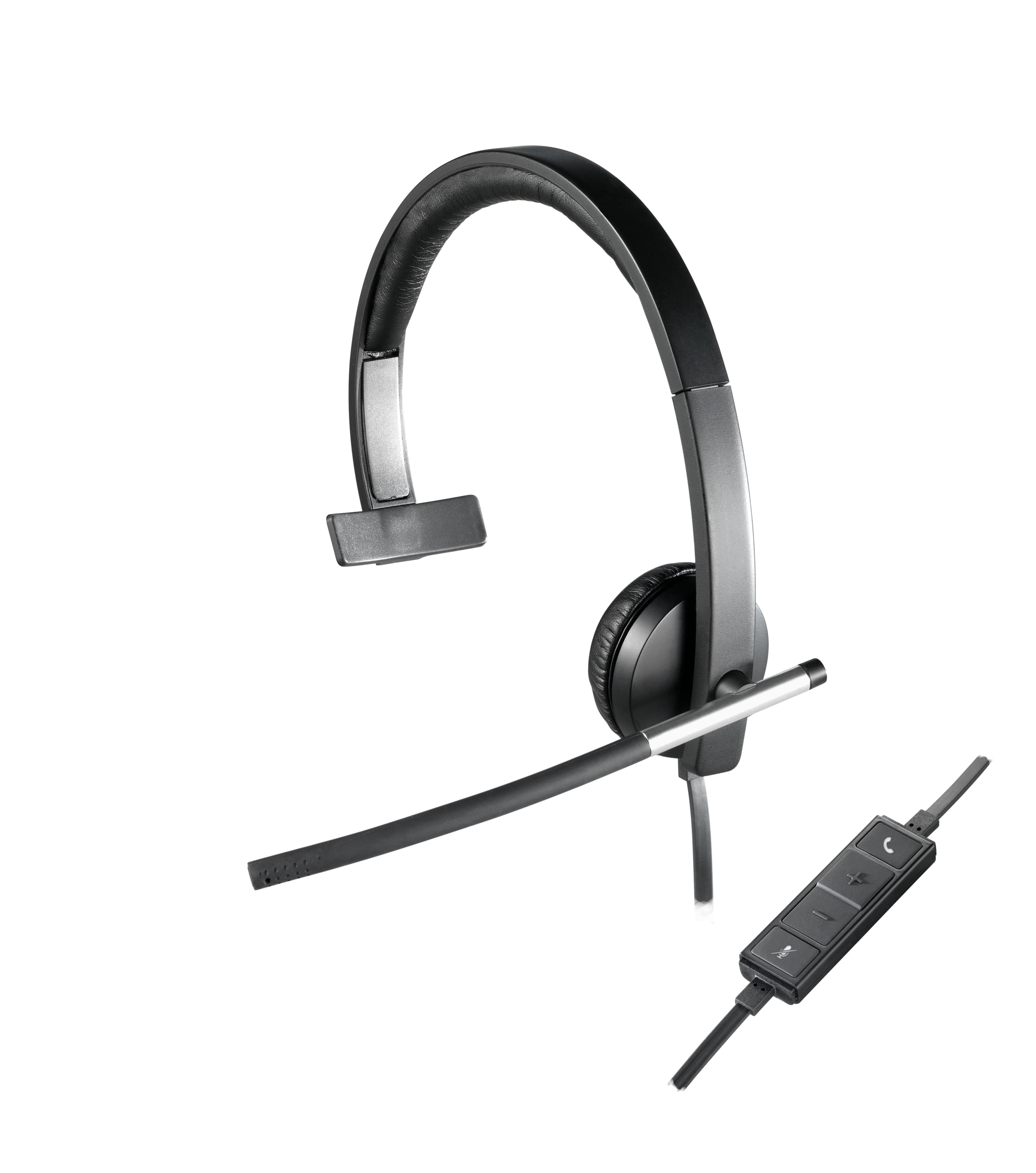 Logitech USB Headset Mono H650e - Kopfhörer - Kopfband - Büro/Callcenter - Schwarz - Grau - Monophon - Verkabelt