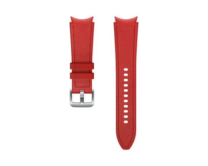 Samsung Watch 4/Active Leather Band 20mm M/L RED