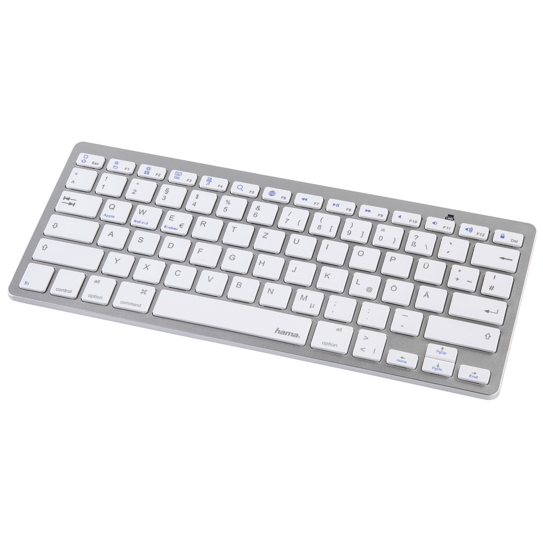 Hama Bluetooth®-Tastatur KEY4ALL X510, Silber/Weiß