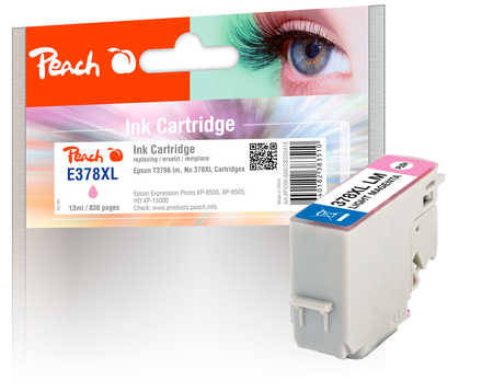 Peach Tintenpatrone HY light magenta kompatibel zu Epson T3796, No. 378XL lm, C13T37964010