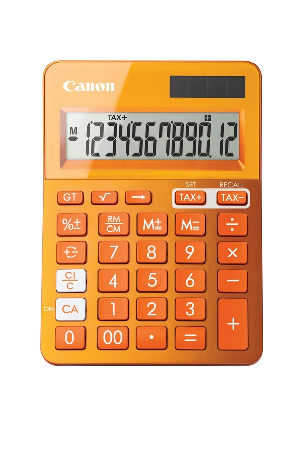Canon LS-123k - Desktop - Einfacher Taschenrechner - 12 Ziffern - Display klappbar - Akku - Orange