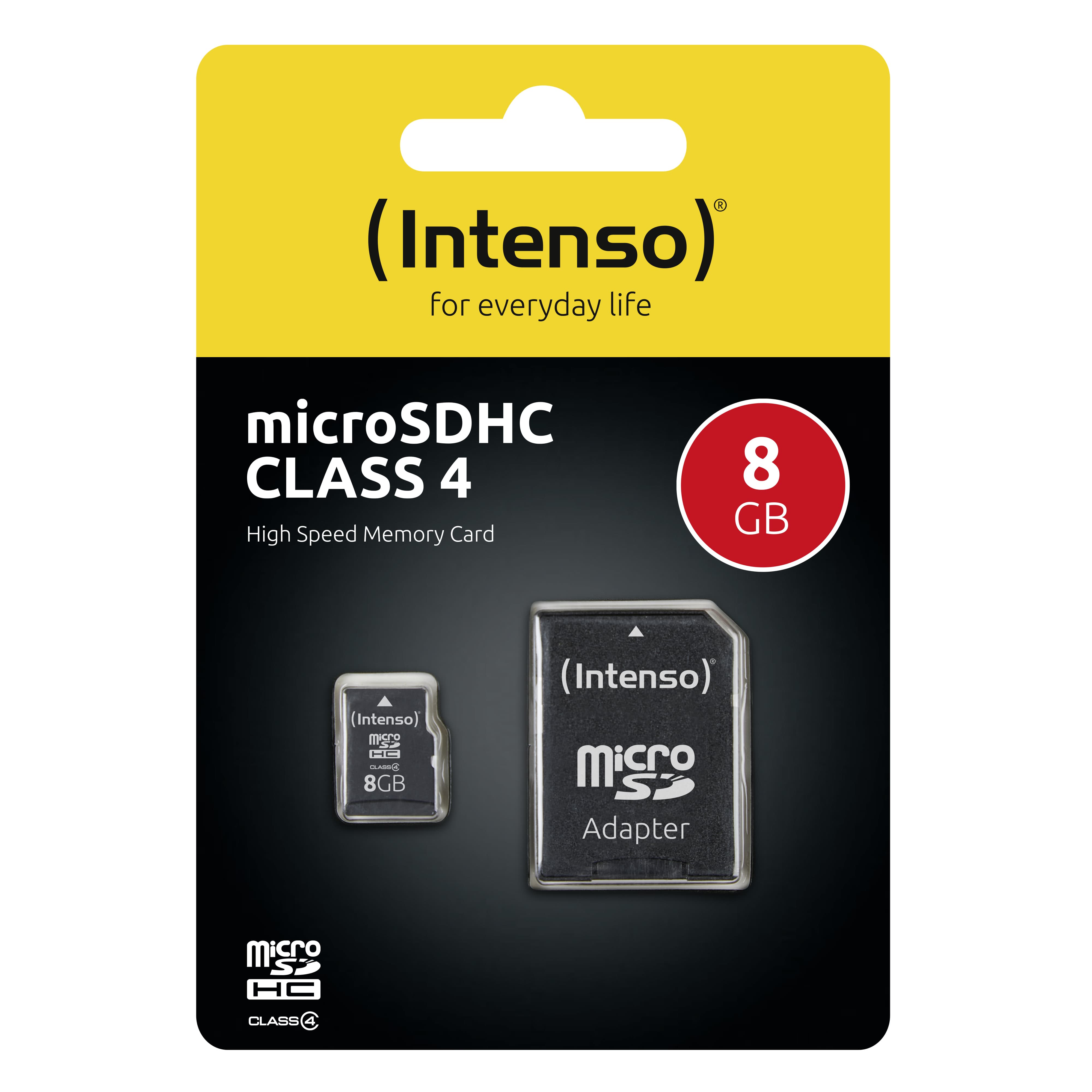 Intenso microSD Karte Class 4 - 8 GB - SDHC - Klasse 4 - 21 MB/s - 5 MB/s - Staubresistent - Kratzresistent