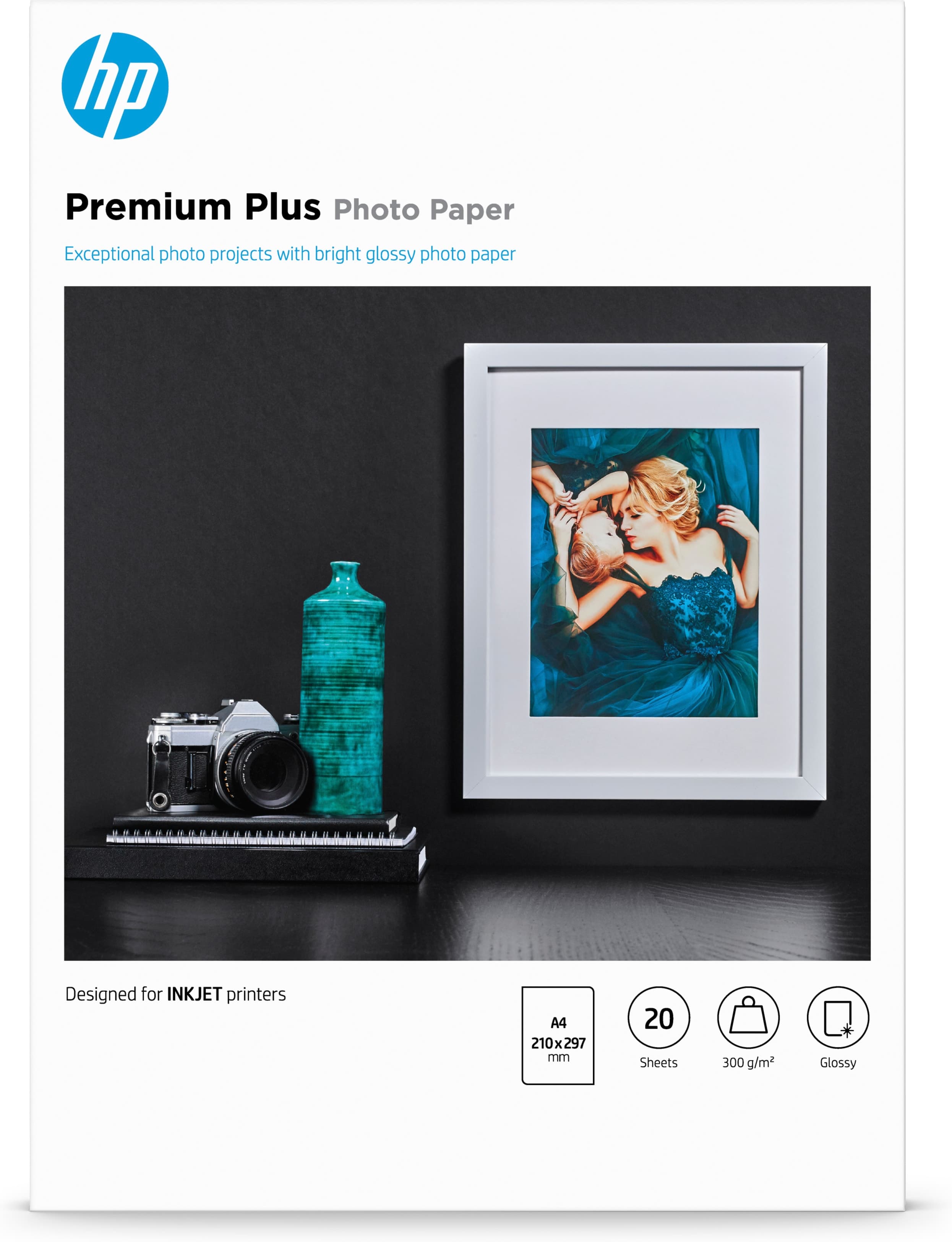 HP DeskJet Premium Plus Photo Paper A4 Foto-Papier - 300 g/m² - 210x297 mm - 20 Blatt