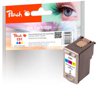Peach Druckkopf color kompatibel zu Canon CL-51C, 0618B001