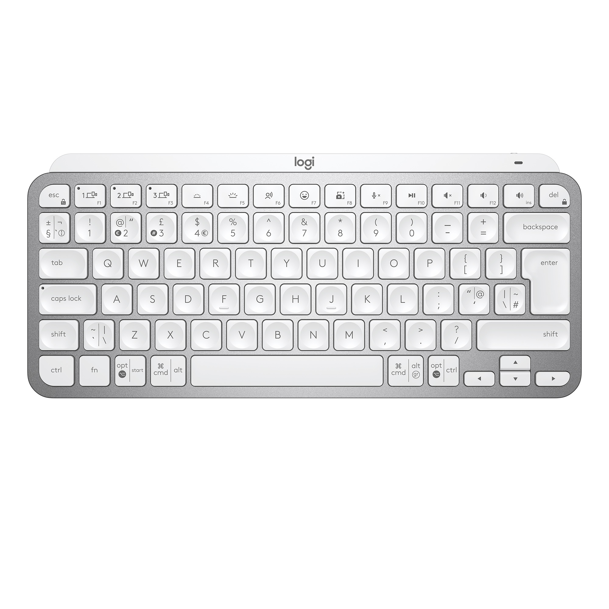 Logitech MX Keys Mini Minimalist Wireless Illuminated Keyboard - PALE GREY - FRA