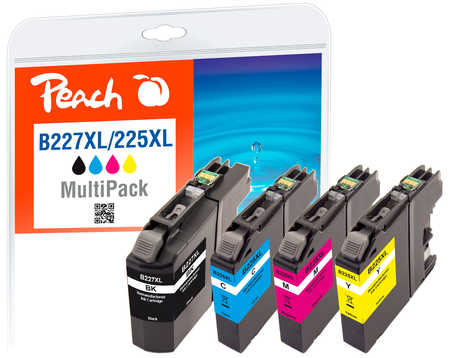 Peach Spar Pack Tintenpatronen kompatibel zu Brother LC-227XLVALBP