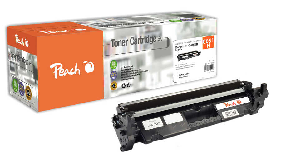 Peach Tonermodul schwarz XL kompatibel zu Canon CRG-051H bk, 2169C002