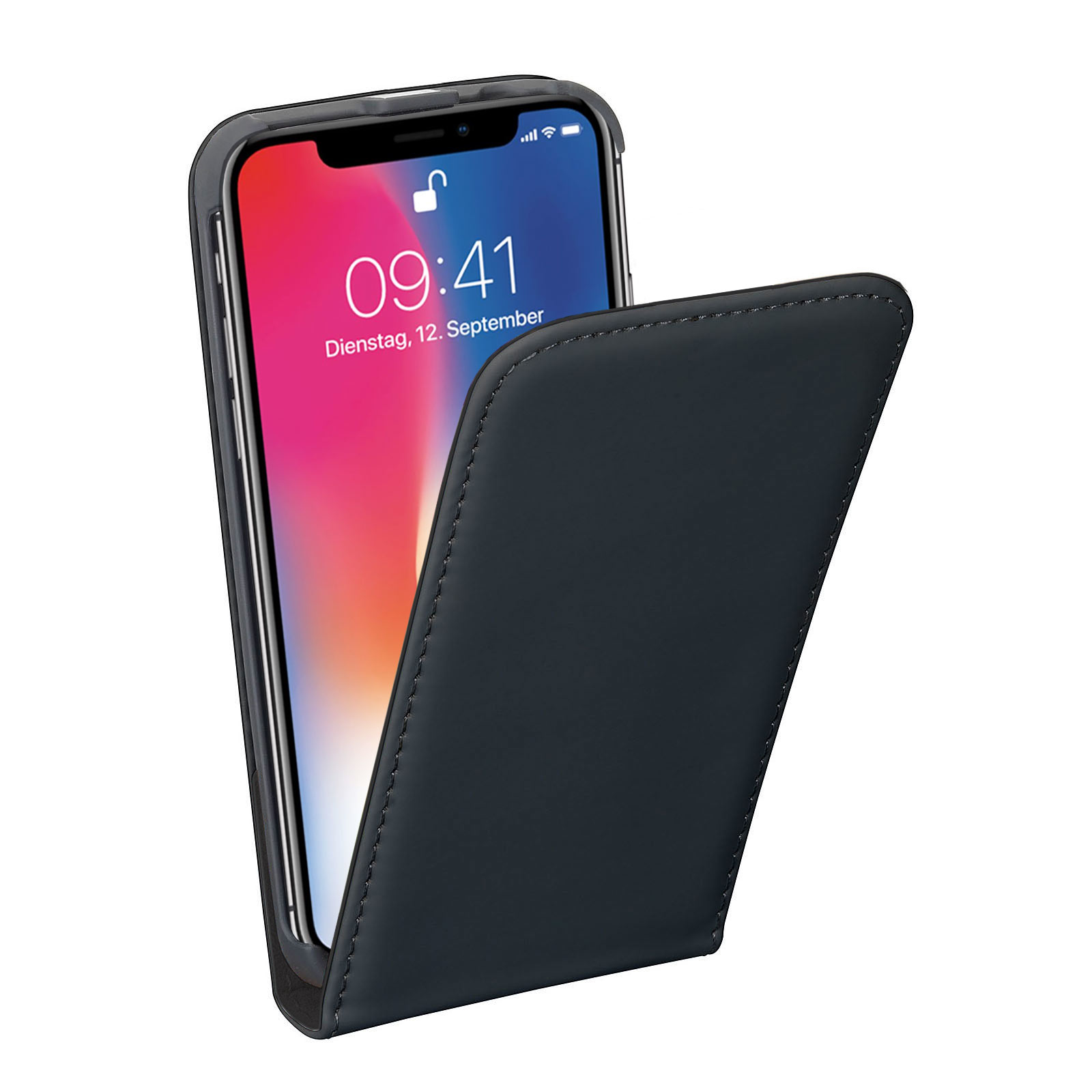 PEDEA 50160460 - Flip case - Apple - iPhone X - 14,7 cm (5.8 Zoll) - Schwarz