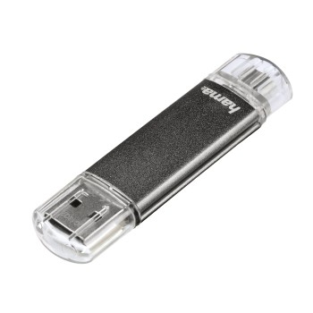 Hama USB-Stick Laeta Twin, USB 2.0, 32GB, 10MB/s, Grau