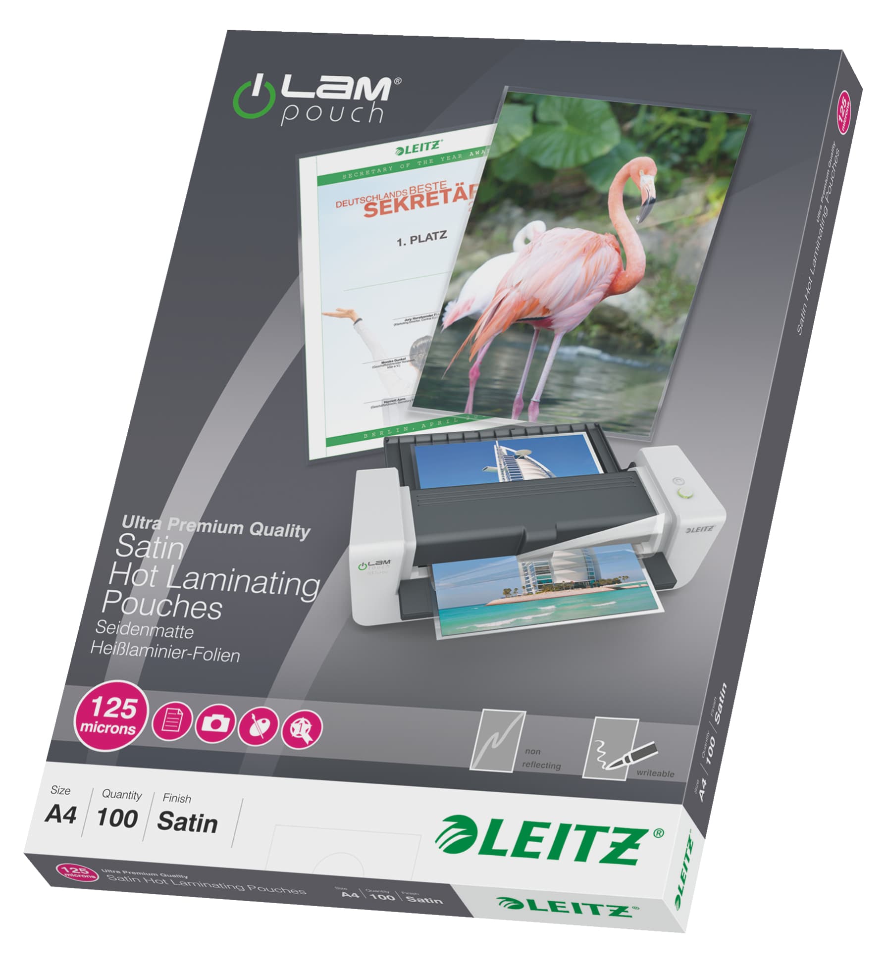 Esselte Leitz 16926 - Transparent - EVA (Äthylen-Vinylazetat) - Polyethylenterephthalat - Matt - A4 - 0,125 mm - 222 mm