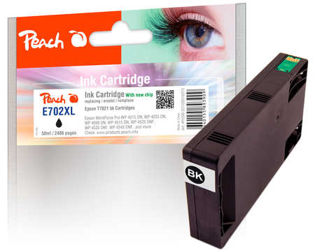 Peach Tintenpatrone schwarz kompatibel zu Epson T7021 bk, C13T70214010