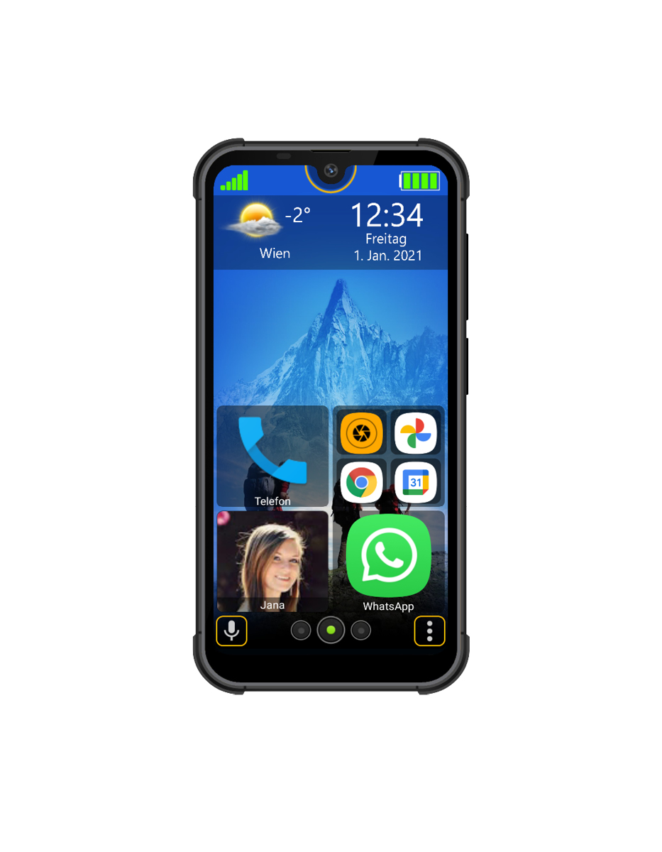 Bea-fon MX1 Outdoor-Smartphone schwarz-grau 128 GB - Smartphone - 128 GB