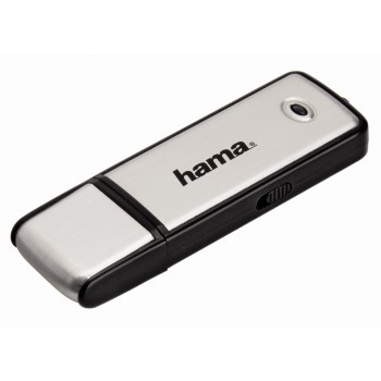 Hama USB-Stick Fancy, USB 2.0, 16 GB, 10MB/s, Schwarz/Silber