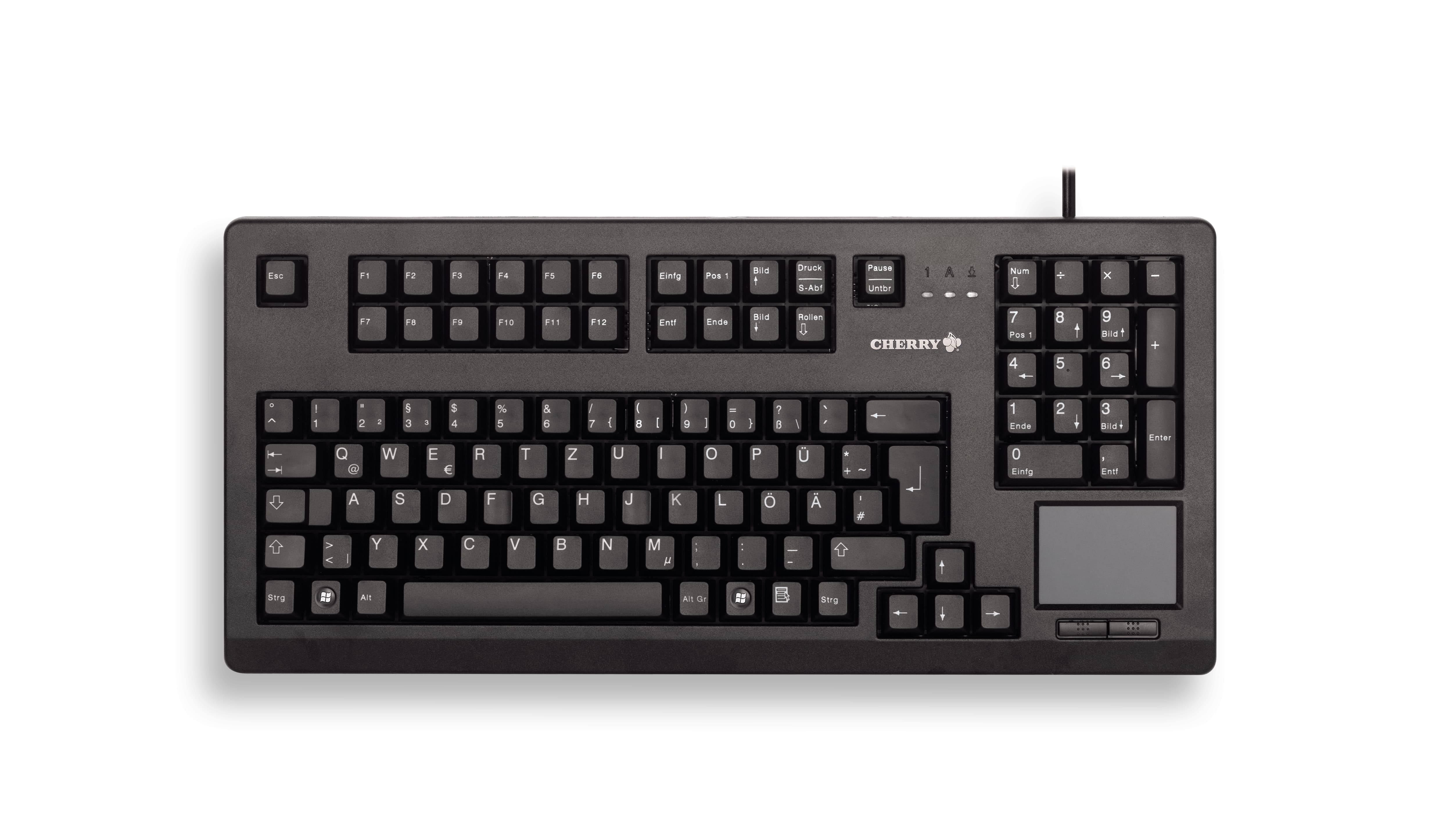 Cherry Advanced Performance Line TouchBoard G80-11900 - Tastatur - 1.000 dpi - 105 Tasten QWERTZ - Schwarz