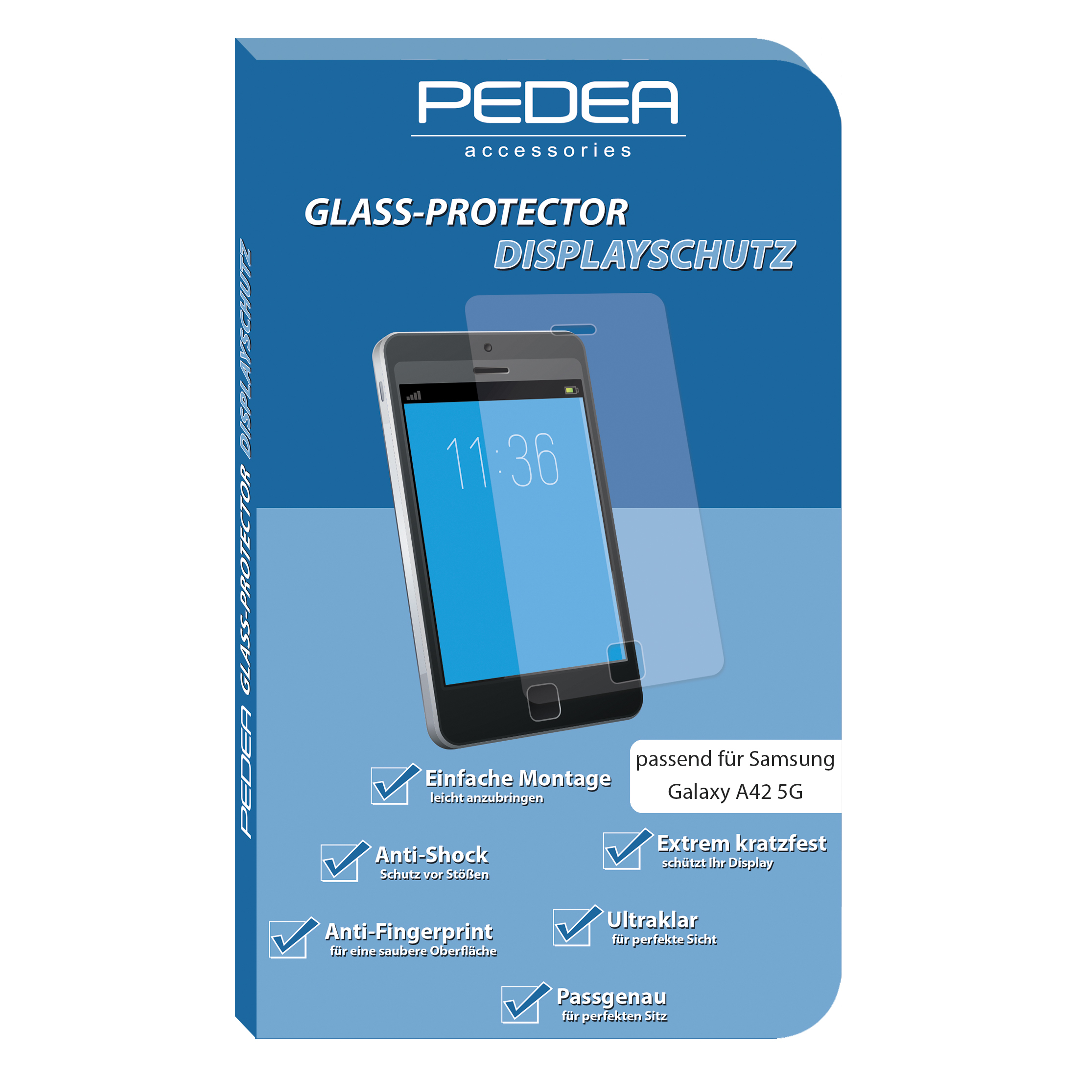 PEDEA Display-Schutzglas Samsung Galaxy A42 5G