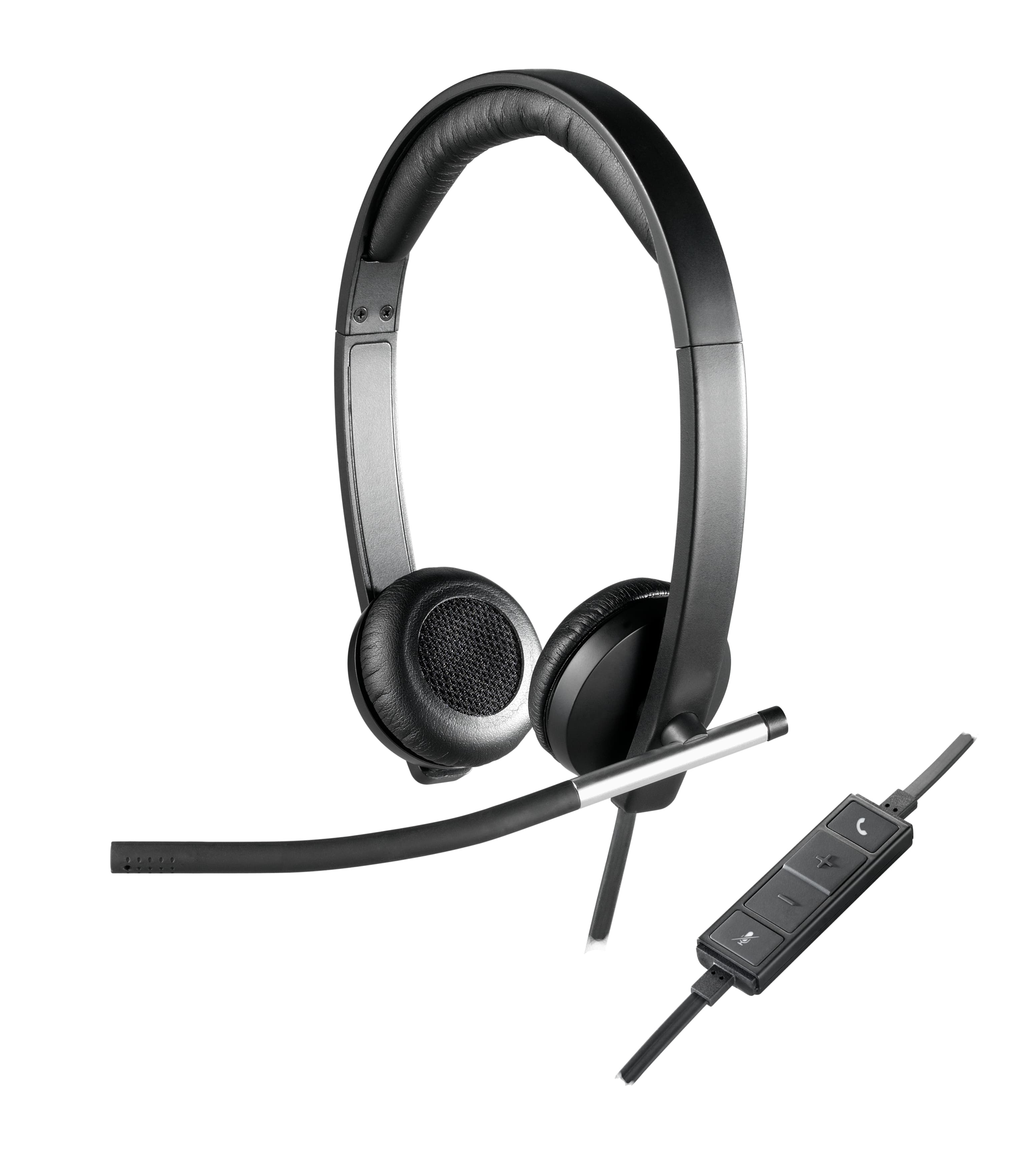 Logitech USB Headset Stereo H650e - Kopfhörer - Kopfband - Büro/Callcenter - Schwarz - Silber - Binaural - Verkabelt