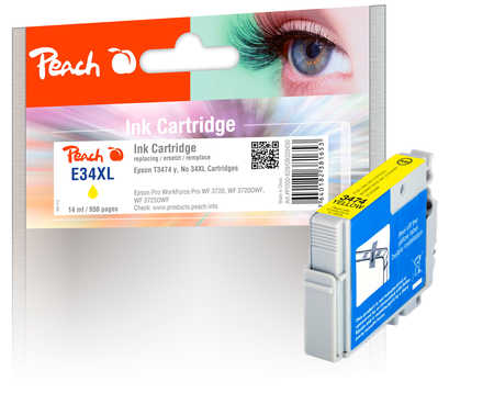 Peach Tintenpatrone XL gelb kompatibel zu Epson T3474, No. 34XL y, C13T34744010