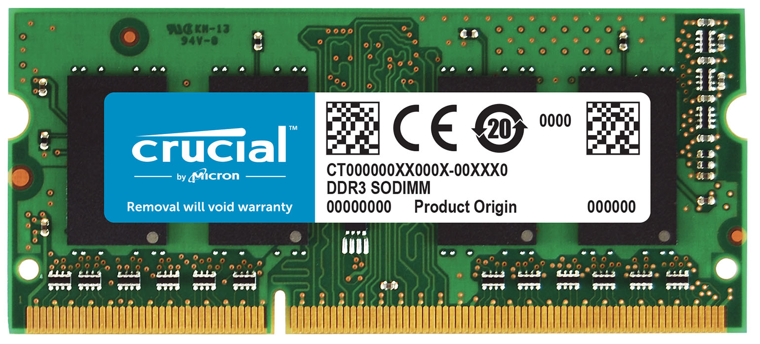 Crucial 4GB DDR3-1333 SO-DIMM CL9 - 4 GB - 1 x 4 GB - DDR3 - 1333 MHz - 204-pin SO-DIMM