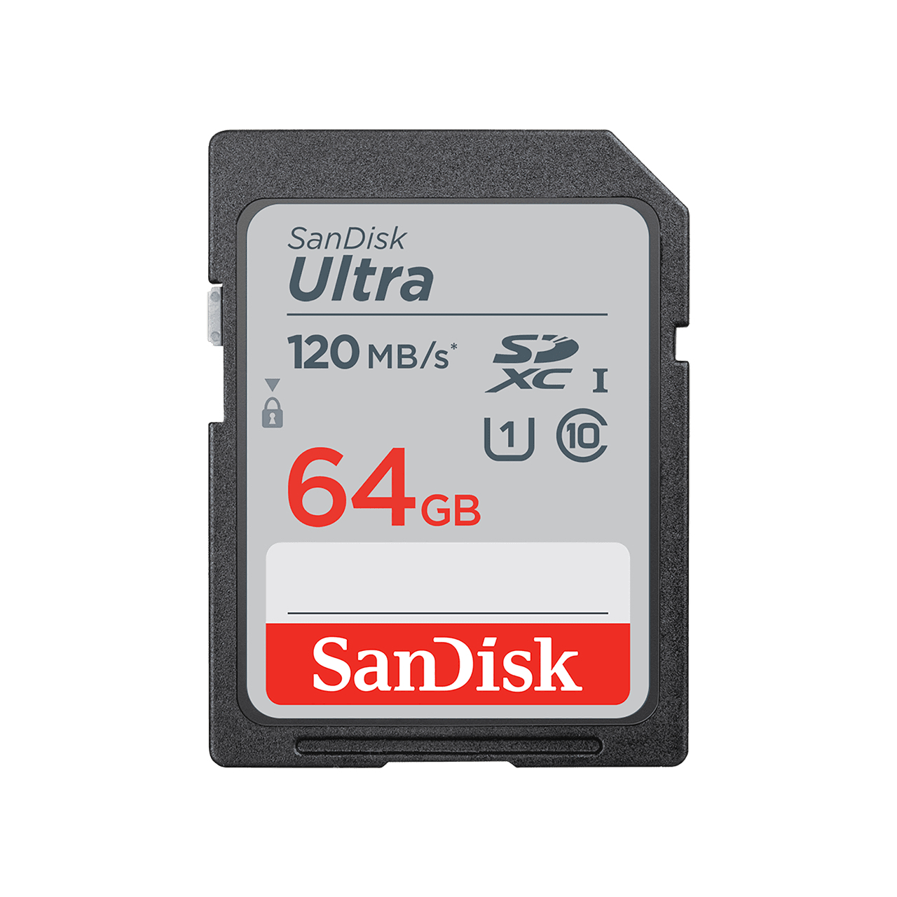 SanDisk Ultra - 64 GB - SDXC - Klasse 10 - UHS-I - 100 MB/s - Class 1 (U1)