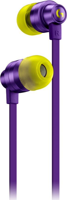 Logitech G G333 - Kopfhörer - im Ohr - Gaming - Violett - Binaural - Multi-key - Lautstärke + - Lautsärke -