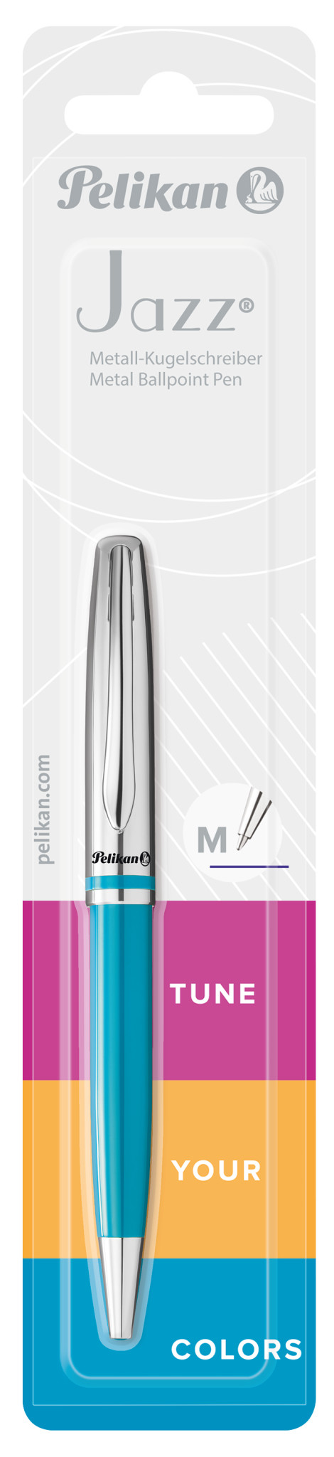 Pelikan Jazz Classic K35 - Clip - Kugelschreiber mit Druckeinzugsmechanik - Nachfüllbar - Blau - 1 Stück(e) - Medium