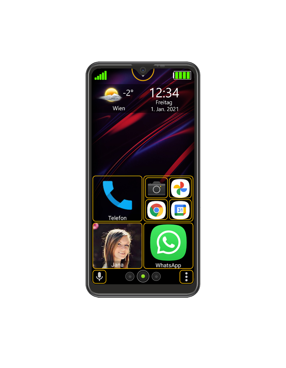 Bea-fon M6s - 15,9 cm (6.26 Zoll) - 3 GB - 32 GB - 13 MP - Android 10.0 - Schwarz