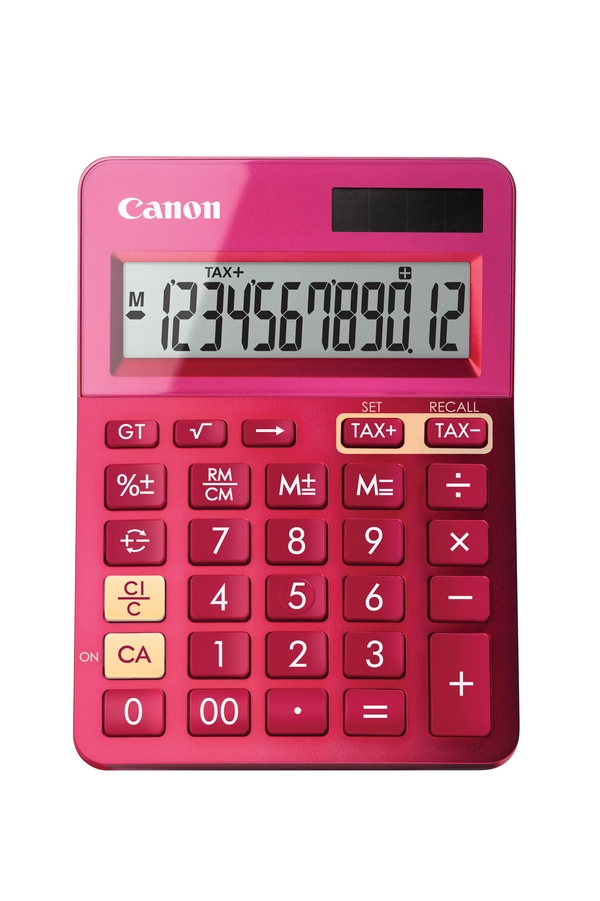 Canon LS-123k - Desktop - Einfacher Taschenrechner - 12 Ziffern - Display klappbar - Akku - Pink