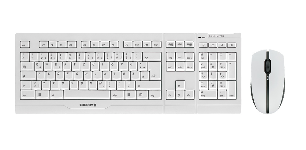 Cherry B.UNLIMITED 3.0 - Tastatur - 2.000 dpi - 3 Tasten QWERTZ - Grau, Weiß