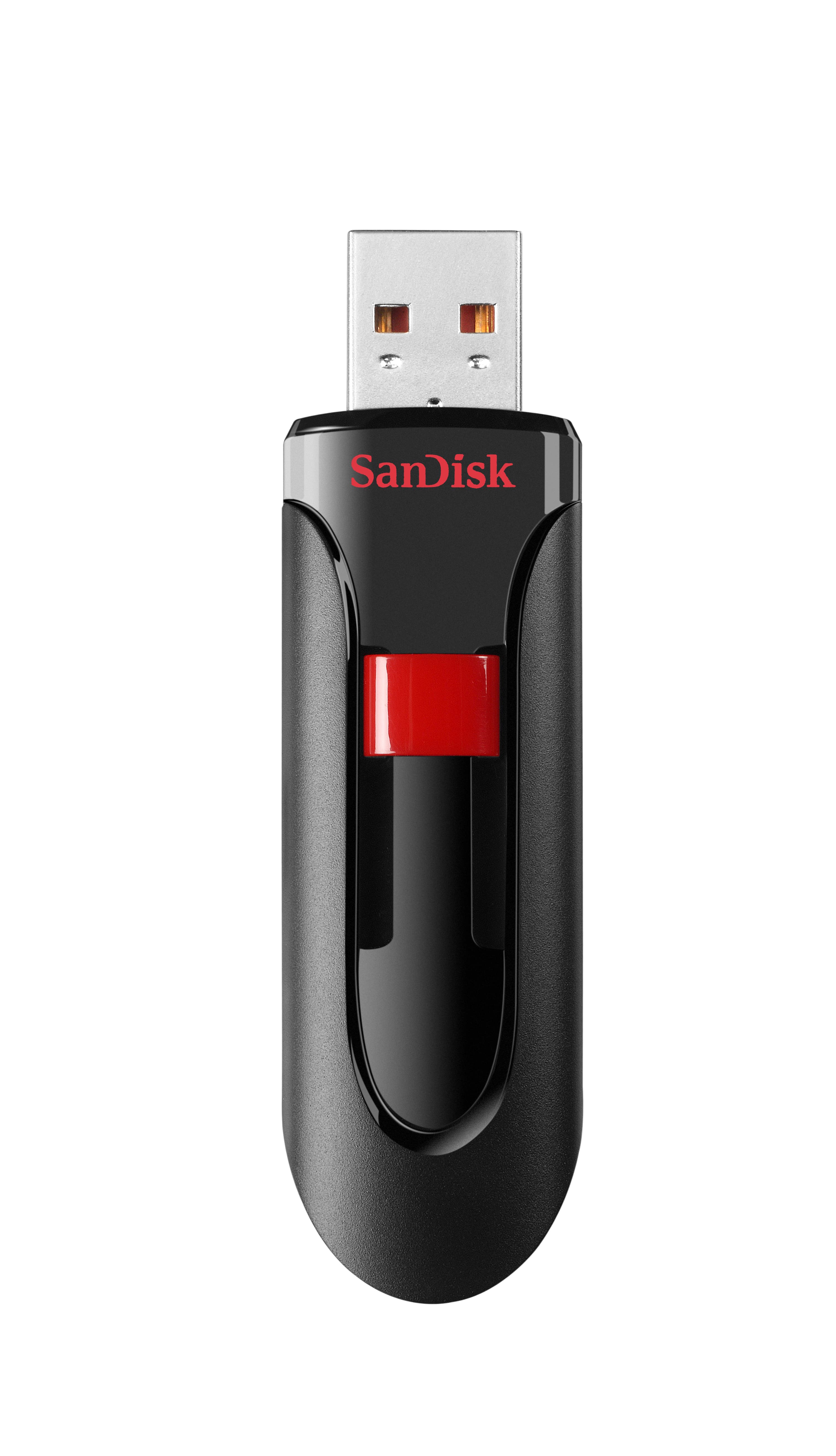 SanDisk Cruzer Glide - 64 GB - USB Typ-A - 2.0 - Dia - 6,8 g - Schwarz - Rot
