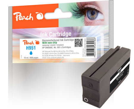 Peach Tintenpatrone schwarz kompatibel zu HP No. 950 bk, CN049A