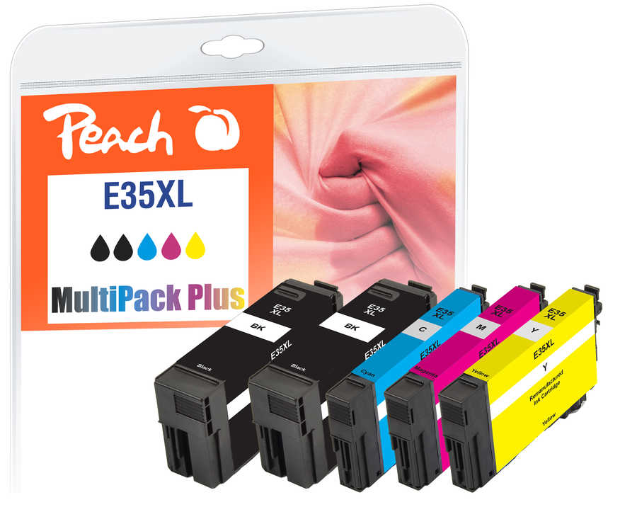 Peach Spar Pack Plus Tintenpatronen kompatibel zu Epson No. 35XL, T3591*2, T3592, T3593, T3594