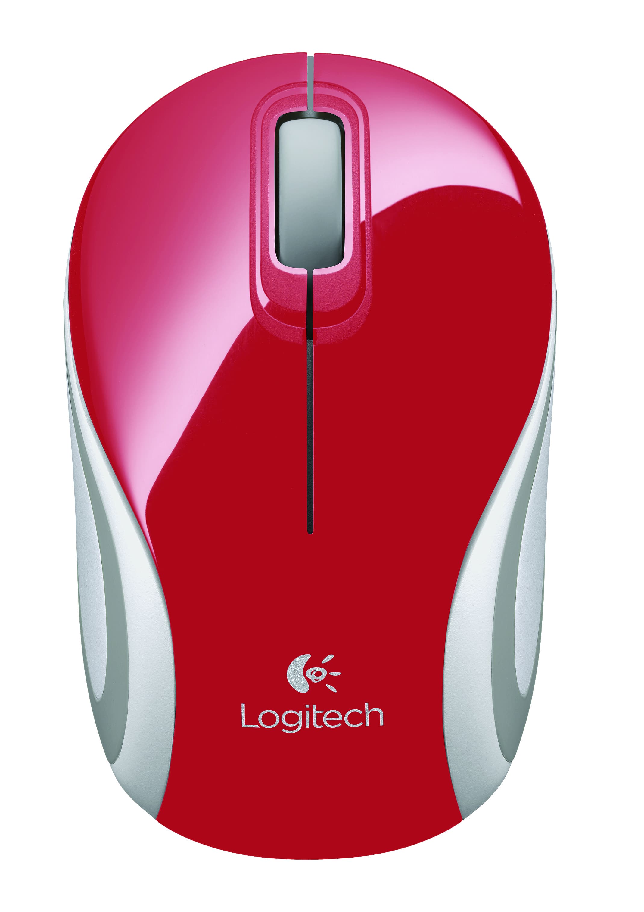 Logitech Wireless Mini Mouse M187 - Beidhändig - Optisch - RF Wireless - 1000 DPI - Rot