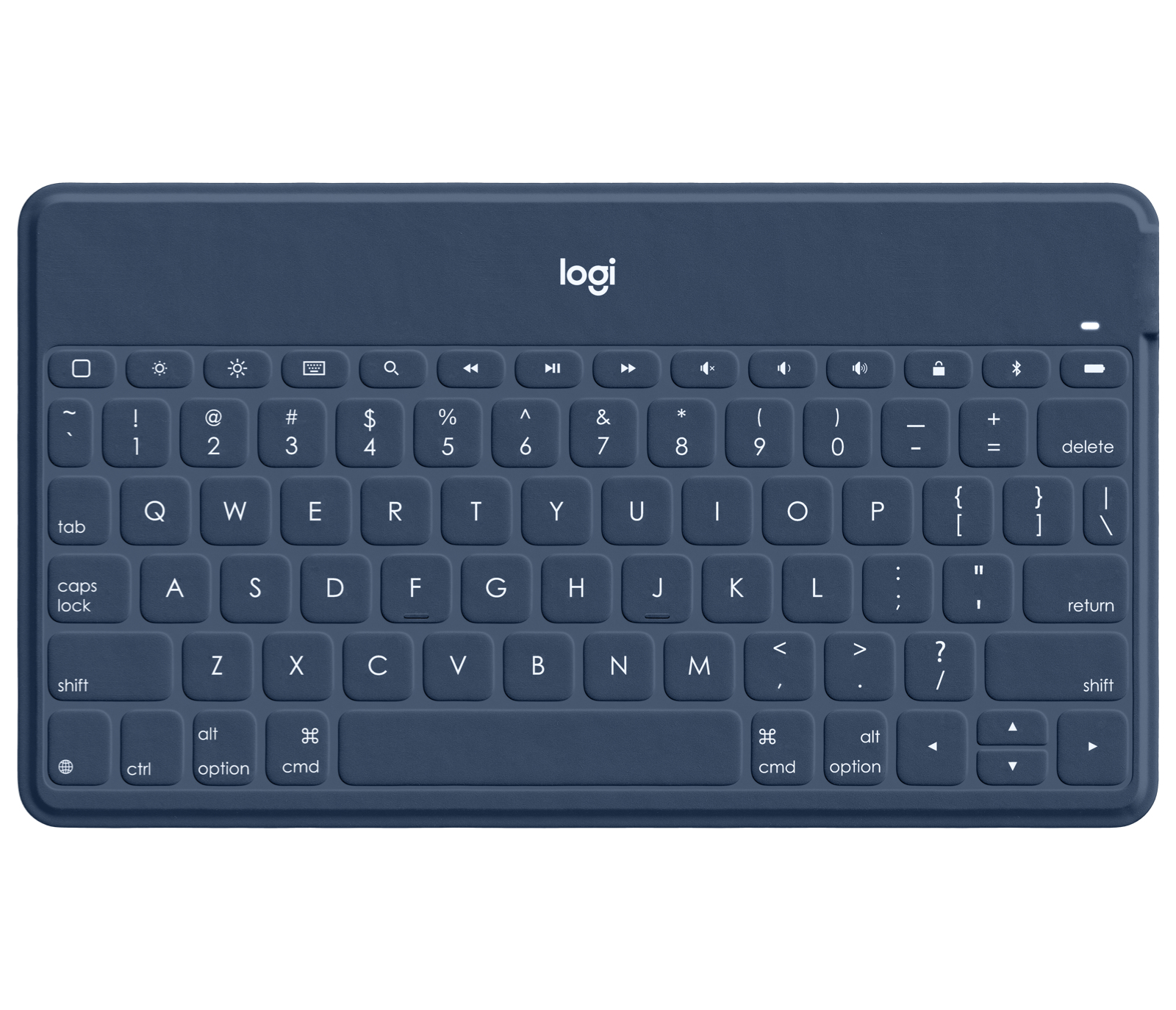 Logitech Keys-To-Go - Spanisch - 1,7 cm - 1,2 mm - Apple - iPad - iPhone - Apple TV - Blau